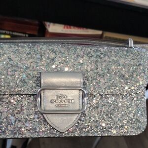 Coach Morgan Crossbody Glitter Silver Glitter Leather 2023